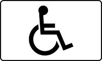 T-29 tabliczka informująca o miejscu przeznaczonym dla pojazdu samochodowego uprawnionej osoby niepełnosprawnej o obniżonej sprawności ruchowej