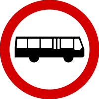 B-3a zakaz wjazdu autobusów